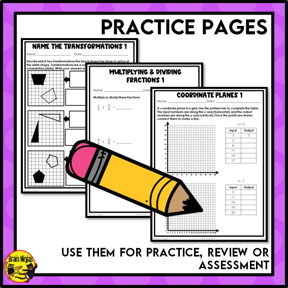 Year Long Math Interactive Math Unit Bundle | Paper | Grade 6