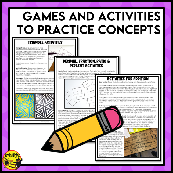 Year Long Math Interactive Math Unit Bundle | Paper | Grade 6