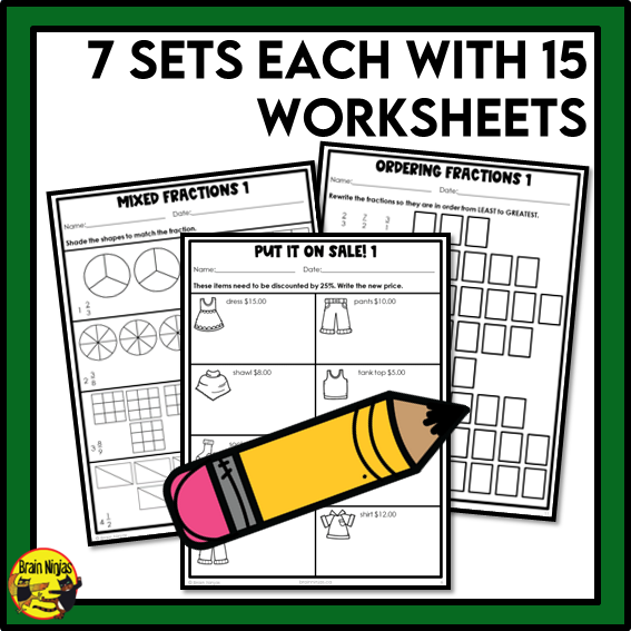 Saskatchewan Aligned Decimals and Fractions Math Worksheets Bundle | Paper | Grade 6