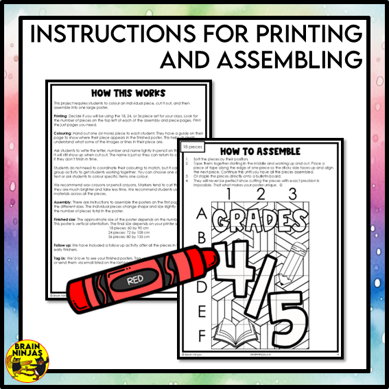 Grade 4 and 5 Combined Classroom Collaborative Poster | Paper