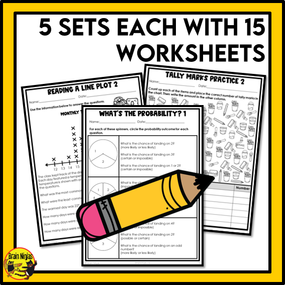 British Columbia Aligned Statistics and Graphing Math Worksheets Bundle | Paper | Grade 3