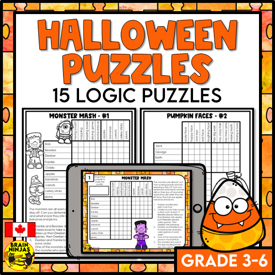 Halloween Logic Puzzles | Paper and Digital