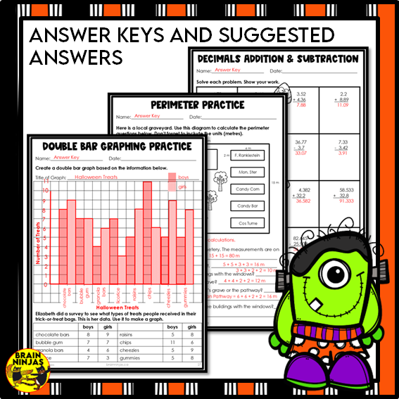 Halloween Math Worksheets Numbers to 1 000 000 Paper