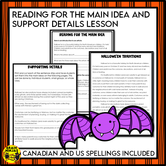 Halloween Reading, Writing and Puzzle Activities | Paper and Digital