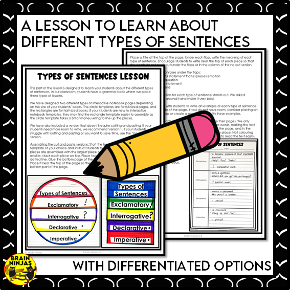 Types of Sentences Identifying and Punctuating With Halloween Theme | Paper and Digital