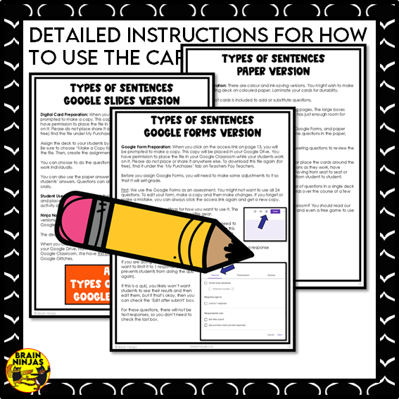 Types of Sentences Identifying and Punctuating With Halloween Theme | Paper and Digital