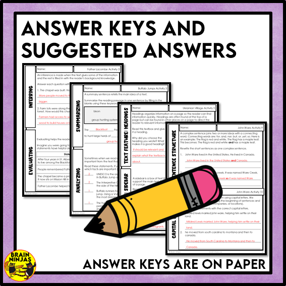 Historical Landmarks Social Studies Reading Comprehension Activities | Paper and Digital