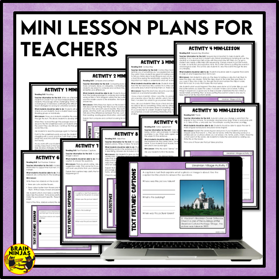 Historical Landmarks Social Studies Reading Comprehension Activities | Paper and Digital