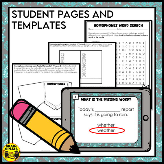 Homophones and Homographs Lessons and Activities | Paper and Digital