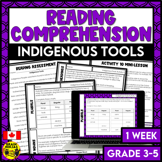 Indigenous Tools Reading Comprehension Activities | Paper and Digital