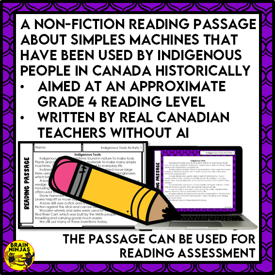 Indigenous Tools Reading Comprehension Activities | Paper and Digital