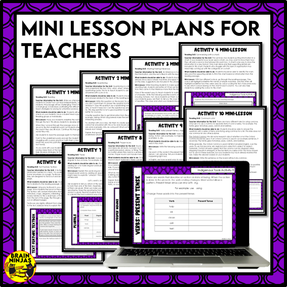 Indigenous Tools Reading Comprehension Activities | Paper and Digital