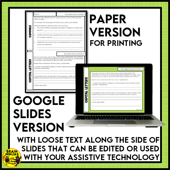 Excluded Indigenous Voices Confederation Reading Comprehension Activities | Paper and Digital