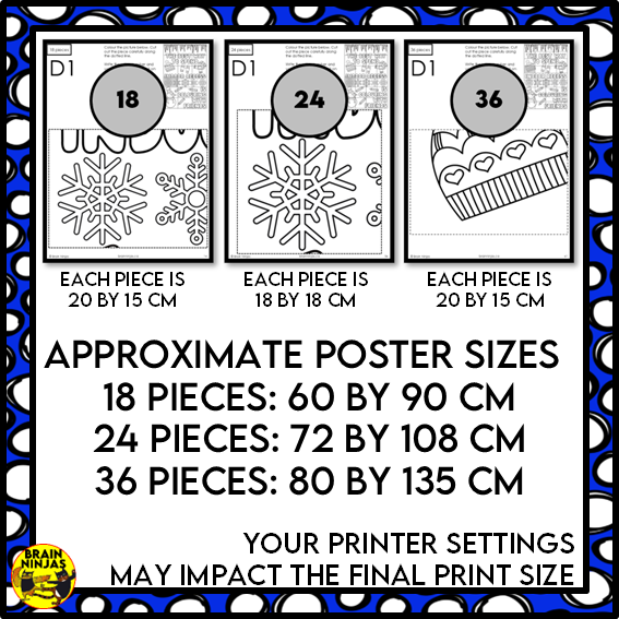 Winter Collaborative Poster for Indoor Recess or a Snowy Day | Paper