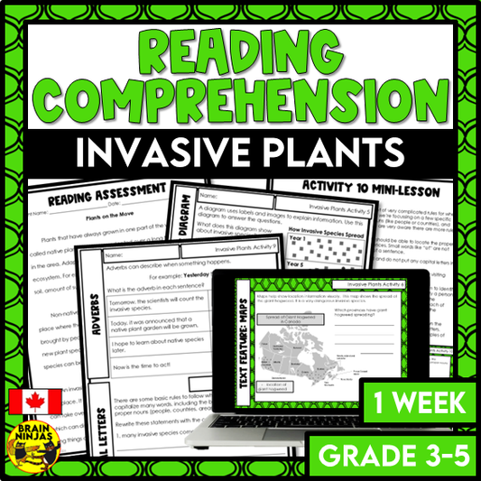 Invasive Plants Reading Comprehension Activities | Paper and Digital