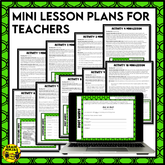 Invasive Plants Reading Comprehension Activities | Paper and Digital