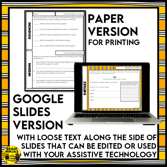Light Science Reading Comprehension Activities | Paper and Digital