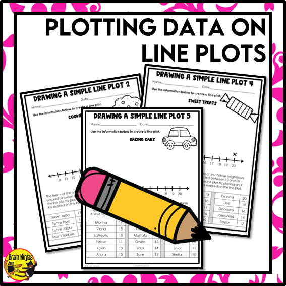 Line Plots One-to-One Correspondence Math Worksheets | Paper | Grade 3