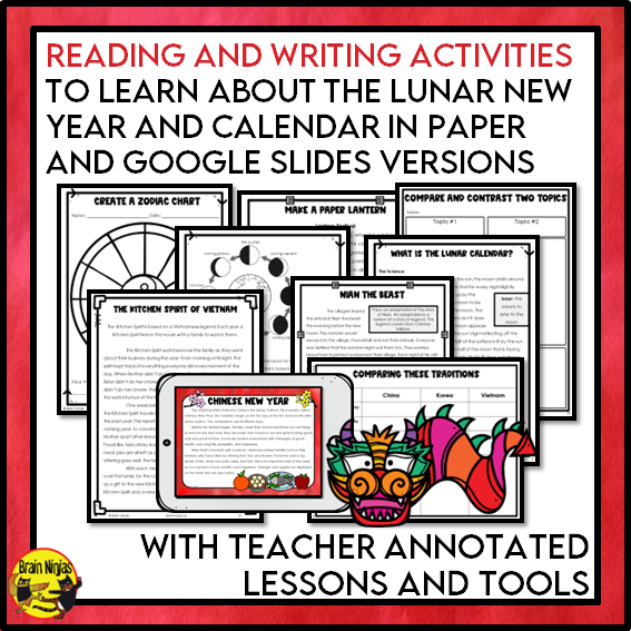 Lunar New Year Activity Bundle | Paper and Digital