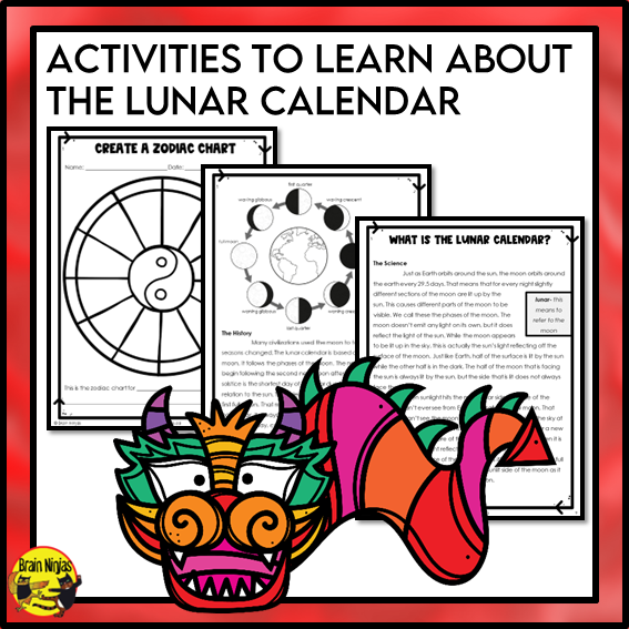 Lunar New Year Reading and Writing Activities | Paper and Digital