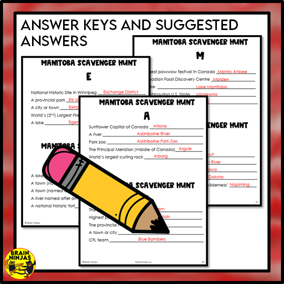 Manitoba Geography Scavenger Hunt | Paper and Digital