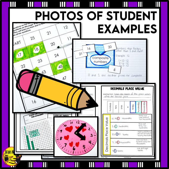 Year Long Math Interactive Math Unit Bundle | Paper | Grade 4 Grade 5