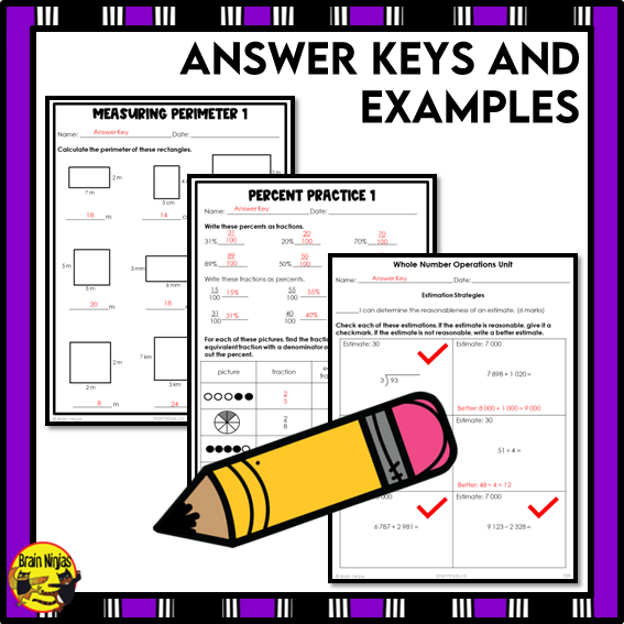 Year Long Math Interactive Math Unit Bundle | Paper | Grade 4 Grade 5
