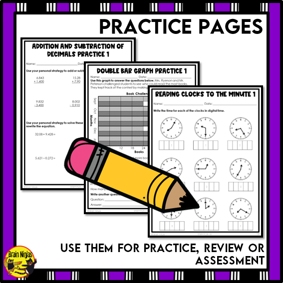 Year Long Math Interactive Math Unit Bundle | Paper | Grade 4 Grade 5