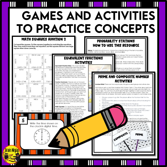 Year Long Math Interactive Math Unit Bundle | Paper | Grade 4 Grade 5