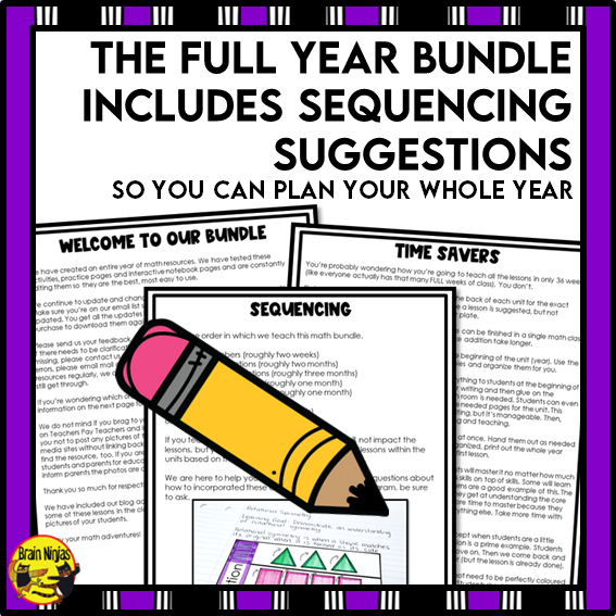 Year Long Math Interactive Math Unit Bundle | Paper | Grade 5