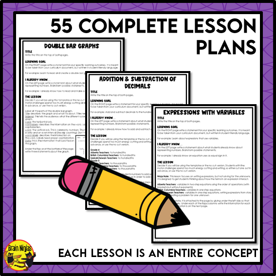 Year Long Math Interactive Math Unit Bundle | Paper | Grade 5
