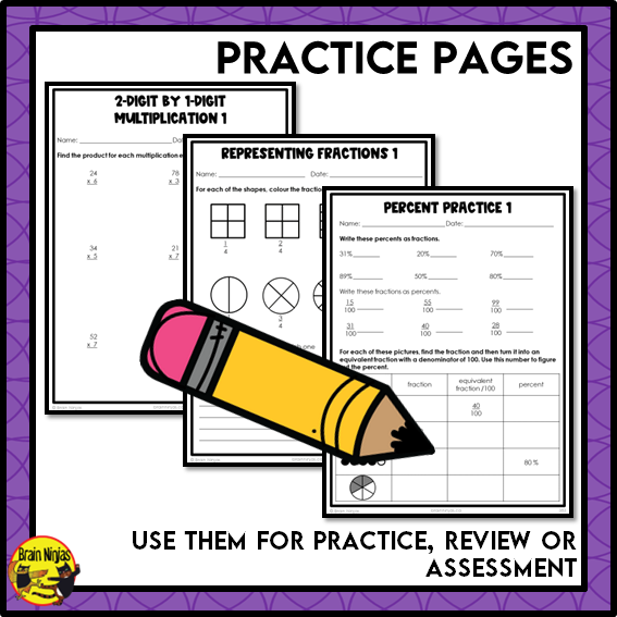 Year Long Math Interactive Math Unit Bundle | Paper | Grade 5