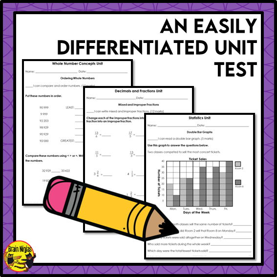Year Long Math Interactive Math Unit Bundle | Paper | Grade 5