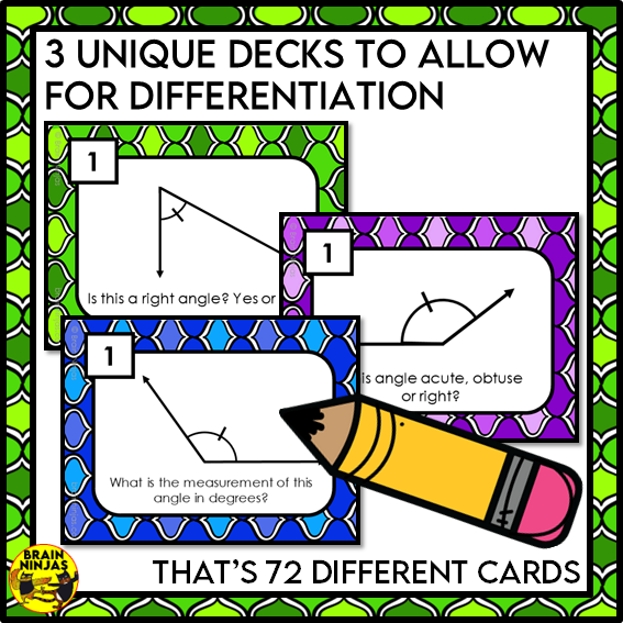 Measuring Angles to 180 Degrees Task Cards | Paper and Digital