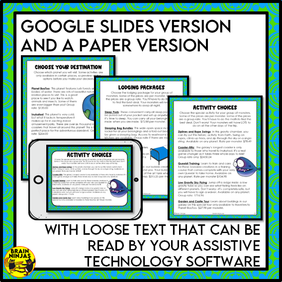 Decimal Operations Activity Monster Field Trip | Paper and Digital