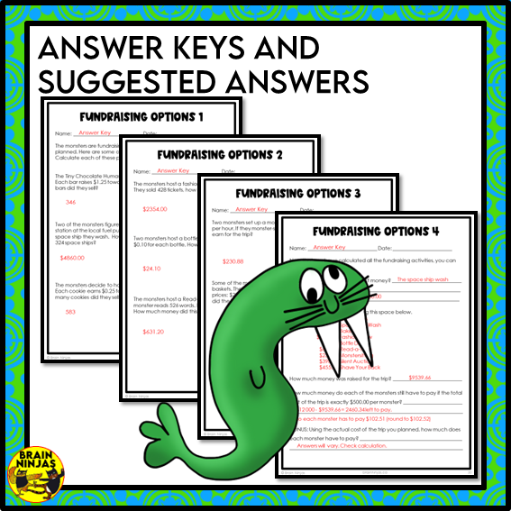 Decimal Operations Activity Monster Field Trip | Paper and Digital