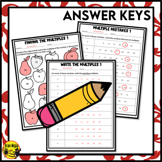 Finding Multiples Within 100 Math Worksheets | Paper | Grade 4