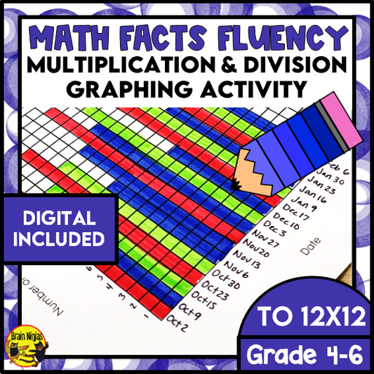 Multiplication and Division to 12x12 | Drill and Graph Practice | Paper and Digital