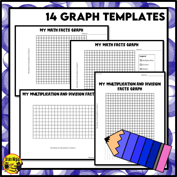 Multiplication and Division to 12x12 | Drill and Graph Practice | Paper and Digital