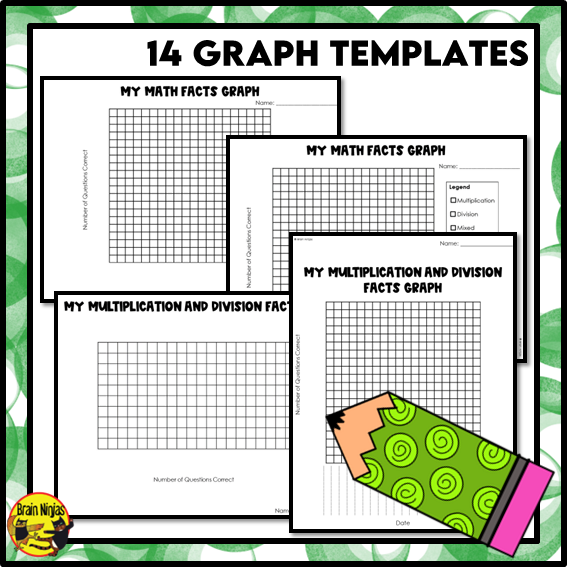 Multiplication and Division to 9x9 | Drill and Graph Practice | Paper and Digital