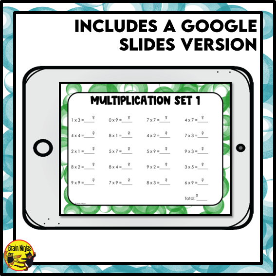 Multiplication and Division Facts to 12x12 | Drill and Graph Bundle | Paper and Digital