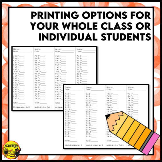 Multiplication and Division to 10x10 | Drill and Graph Practice | Paper and Digital