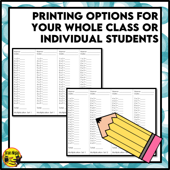 Multiplication and Division Facts to 12x12 | Drill and Graph Bundle | Paper and Digital