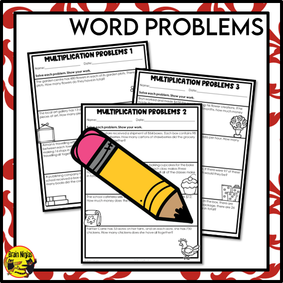 Multiplication Math Worksheets | 3 by 2 Digits | Paper