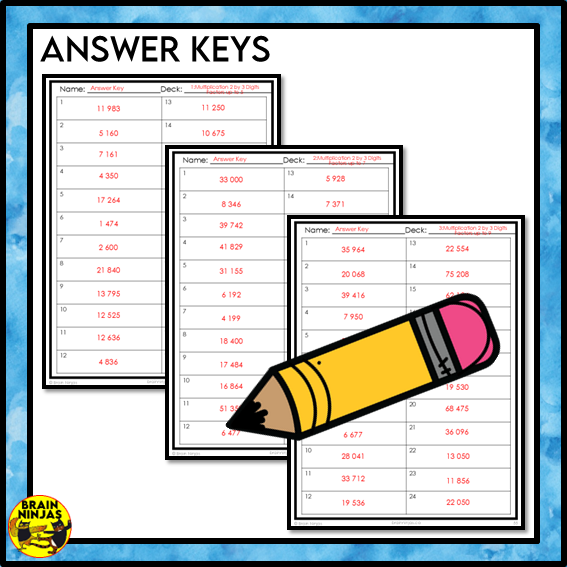 Long Multiplication Math Task Cards | Paper and Digital