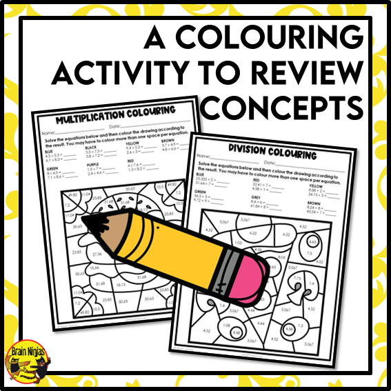 Multiplying and Dividing Decimals to Hundredths Place Math Worksheets | Paper