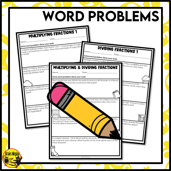 Multiplying and Dividing Fractions Math Worksheets | Paper