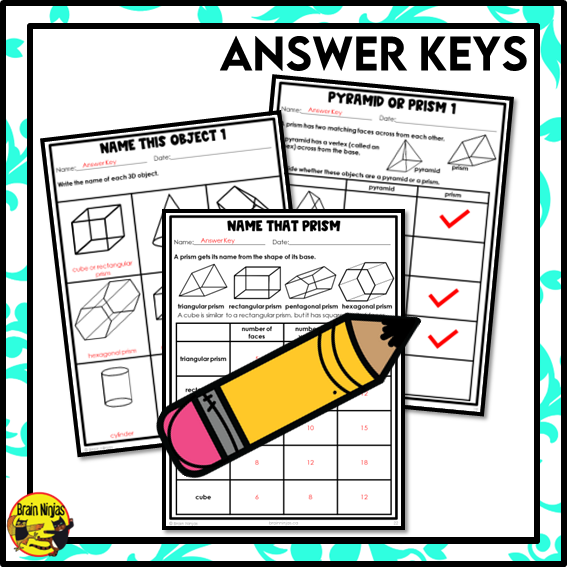 Identifying 3D Objects Math Worksheets | Paper | Naming Objects