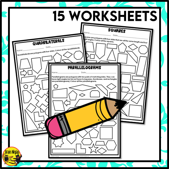 Names of Polygons By Attributes Math Worksheets | Paper