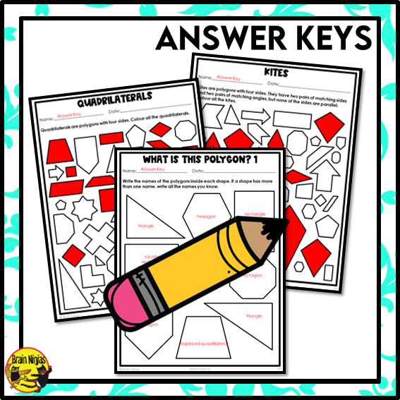 Names of Polygons By Attributes Math Worksheets | Paper